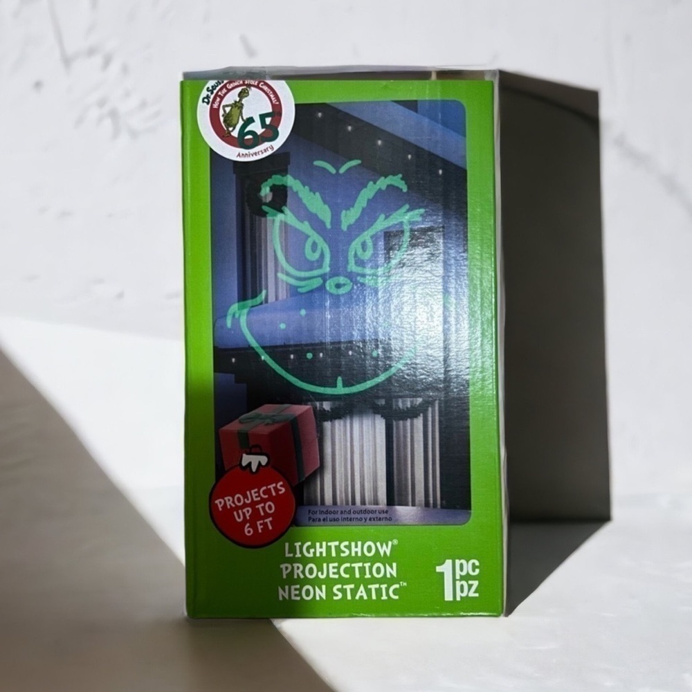 Grinch Light Show Projection Neon Static Christmas Decoration NEW Projector